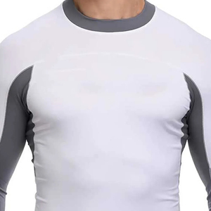 High Quality Lightweight <b>Rash</b> <b>guard</b> for Men Latest Full Sleeves Gym Shirt with Plain Compression Adult Boys Rush <b>Guard</b> - Product Image 2