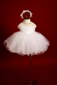 Hermoso Vestido de Princesa con Cuentas y Tirantes Cruzados, con Dobladillo con Volantes, Ecológico, para Uso Diario y Fiestas de Niñas - Product Image 3