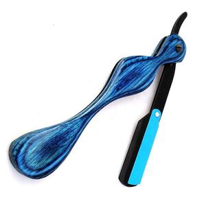 Instruments de beauté professionnels rasoir en acier manche en bois rasage droit couteau de rasage pliant - Product Image 5