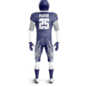Uniforme de football américain personnalisable en gros, respectueux de l'environnement, à manches courtes, pour équipes, clubs et écoles, différentes tailles et couleurs - Product Image 2