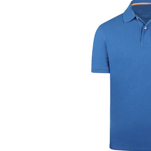 Polo de Punto Azul de Manga Corta para Hombre, Color Sólido, Diseño Casual con Botones, Corte Regular, Tejido de Algodón Transpirable - Product Image 2