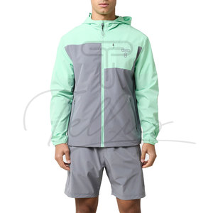 Wholesale High Quality Plain Men Windbreaker <b>Jacket</b> and <b>Short</b> Set Custom Tracksuit With Custom Design sets 2026 - Product Image 1