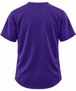 Maillot de football unisexe violet à col rond et manches courtes, en polyester respirant, coupe classique pour adulte, couleur unie, toutes saisons - Product Image 2