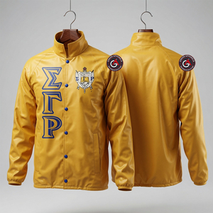 Sigma แจ็กเก็ตแบบปักลายแกมม่า Rho sorors เสื้อโค้ชสำหรับผู้หญิงเสื้อแจ็กเก็ตสายแบบกำหนดสไตล์ได้ตามที่ต้องการ - Product Image 1
