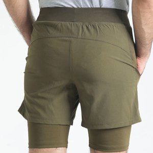 Shorts de sport pour hommes 100% coton, style streetwear, séchage rapide, respirant, taille élastique, pour l'été et les activités de plein air, avec service OEM - Product Image 3