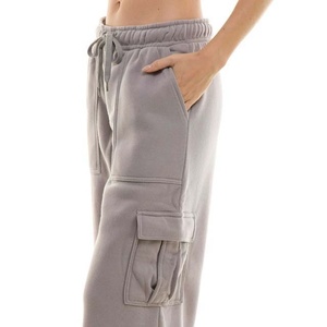 Custom Logo <b>Women's</b> Wide Leg Sweatpants High Waist Loose Fit Joggers <b>Lounge</b> Warmth Pants Activewear Casual <b>Women</b> Jogger Pant - Product Image 3