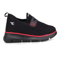 Baskets noires à enfiler pour hommes, chaussures de marche basses, légères, respirantes, pour le sport