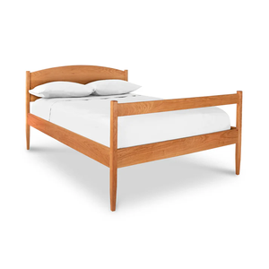 Wholesale Mid-Century Modern Solid Wood <b>Bed</b> | Arched Slab Headboard Round Tapered Leg <b>Bed</b> - Product Image 4
