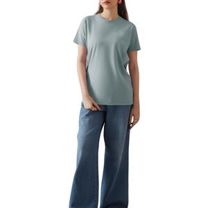 Camiseta Oversize Personalizada al por Mayor para Mujer, de Alta Calidad, Ecológica, Transpirable, de Algodón Grueso, con Estampado Personalizado, Informal - Product Image 1