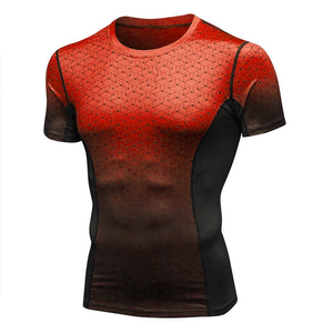 Men's Sleeveless Compression Shirt Black Gray Geometric Print Quick Dry Polyester Cotton Rash Guard Top UPF50+ Anti-Bacterial - Product Image 4
