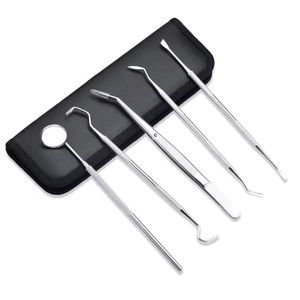 Hot Sale Dental Tool Set Removal Plaque Tool Tongue Scraper Stainless Steel Oral Hygiene Care Kit by Blush surgical - Product Image 2