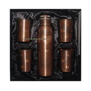 ขายส่งขวดน้ําทองแดงบริสุทธิ์พร้อมแก้วสี่แก้วสําหรับงานแต่งงานและของขวัญคืนคริสต์มาสไดวัลลี่ - Product Image 1