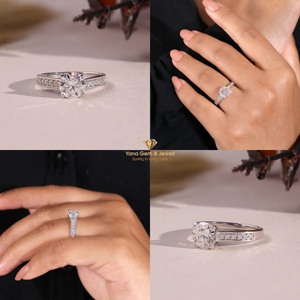 Anillo de Diseño Clásico Solitario con Corte Redondo para Mujer, Diamante Cultivado en Laboratorio CVD, Oro Sólido de 14K, 1.00 Quilates, Certificado IGI, Claridad VVS2, Color D - Product Image 5