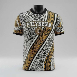 Camiseta Personalizada al por Mayor, Camisetas Estampadas para Hombre, Camiseta de Manga Corta con Cuello Redondo de Alta Calidad, Diseño Moderno de Micronesia - Product Image 2