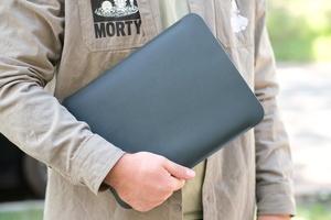 Leather Sleeve Stone Guard Protective Cover Genuine <b>Initials</b> Laptop Sleeve <b>Bag</b> for Pro 16 Inch LLS-0030 - Product Image 4