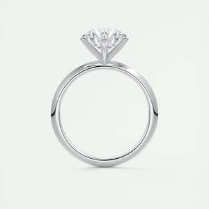 Anillo de compromiso solitario con borde de cuchilla y diamante redondo cultivado en laboratorio de 2.00 quilates en oro blanco de 14k - Product Image 3