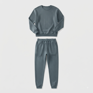 Ensemble deux pièces haut et pantalon en molleton premium pour femme, vêtements de sport, fitness, gym, entraînement, survêtement - Product Image 6