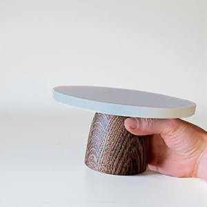 Durable White Top Dark <b>Wooden</b> <b>Cake</b> <b>Stand</b> for Wedding Birthday Party Events Guest Hosting Home And Kitchen Display From India - Product Image 2