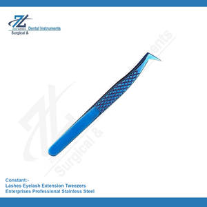 Pinces à cils professionnelles en acier inoxydable, type L, avec une prise en main parfaite, poignée confortable, logo personnalisable, emballage - Product Image 2