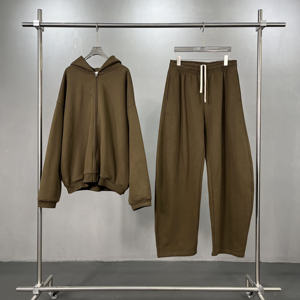 Jogging personnalisés en gros avec impression graphique pour les labels de streetwear américains, pantalons de survêtement épais à jambes larges, tailles S M L XL. - Product Image 5