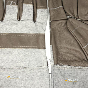 Gants chauds à doigts entiers pour écran tactile, noirs, en acrylique et coton, pour l'hiver, usage extérieur, style uni, longueur poignet - Product Image 6