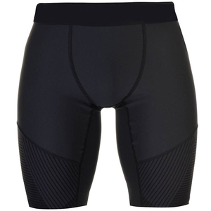 Men's Black Breathable <b>Compression</b> Running <b>Shorts</b> Quality Custom Active Wear with Solid Pattern Price - Product Image 1