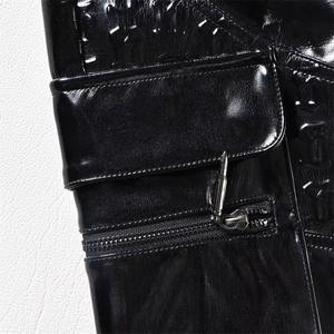 กางเกงหนังแท้ผู้ชาย หนังวัวแท้ กางเกงมอเตอร์ไซค์แฟชั่น  ขายส่งจากโรงงาน - Product Image 6