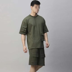 Producto en Oferta, Conjunto de Camiseta de Manga Corta y Pantalones Cortos para Hombre, Conjunto Deportivo de Verano para Hombre - Product Image 4