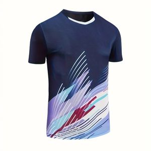 เสื้อยืดกีฬาแบดมินตันแขนสั้น ระบายอากาศได้ดี สกรีนโลโก้ทีมได้ตามต้องการ สำหรับผู้ชาย แห้งเร็ว ผลิตจากโพลีเอสเตอร์  ลดราคาพิเศษ - Product Image 3