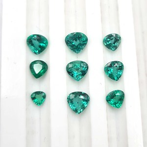 Natural Zambia Emerald Heart Faceted Cut Loose Gemstone Lot 3-6 MM IGI Certified for Handmade Jewelry Making - Product Image 3