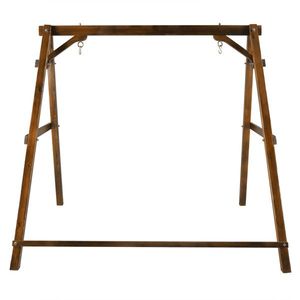 600lbs Fir Wood <b>Swing</b> <b>Frame</b> 188*135*170cm Carbonized Color 4ft Patio <b>Swing</b> for <b>Swing</b> Chair - Product Image 2