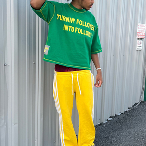 T-shirt oversize pour homme avec grand imprimé graphique sur le devant, coupe ample, en coton, style streetwear, épaules tombantes, décontracté, été, coupe carrée - Product Image 5