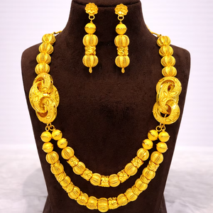 MOLL JEWELLERS Parure de bijoux élégante et tendance en or laminé avec zircon, motif floral, comprenant collier, boucles d'oreilles et bague, certifiée par un tiers, pour mariée - Product Image 1