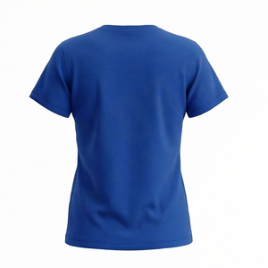 Women's Solid Blue Crew Neck Short Sleeve <b>T</b>-<b>Shirt</b> Regular Fit 100% Cotton Jersey Breathable Casual All Seasons Wear - Product Image 6