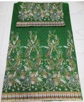 Tissu en filet brodé de paillettes haute densité, élégant pour les tenues de soirée, matière de broderie en dentelle provenant d'un fournisseur indien à bas prix