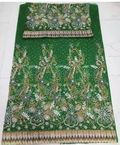 High Density <b>Sequins</b> Embroidered Net Fabric Elegant Party Wear Lace Embroidery <b>Material</b> From India Supplier At Low Price - Product Image 3