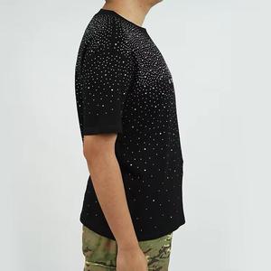 Camisetas Personalizadas de Alta Calidad para Hombre, Estilo Acid Wash con Pedrería, Streetwear Retro, Cómodas, Vintage, de Lujo - Product Image 3