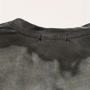 Men's Stonewashed Dual Shade Hip Hop T-<b>Shirt</b> Loose Fit Oversized <b>Baggy</b> Drop Shoulder O Neck Streetwear Heavyweight Cotton - Product Image 6