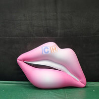 Ballon gonflable commercial en forme de lèvres, décoration personnalisée avec logo, publicité gonflable pour la promotion