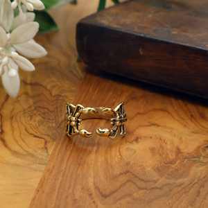 แหวนปรับขนาดได้รูปแมงป่องสีทองสำหรับผู้ชาย |   เครื่องประดับสไตล์โกธิคพังก์ขายส่ง - Product Image 2