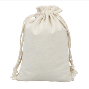 Sacs à cordon ajustables en polyester/coton, pochettes en mousseline tissée écologiques, résistantes à l'eau, traditionnelles pour le rangement - Product Image 6