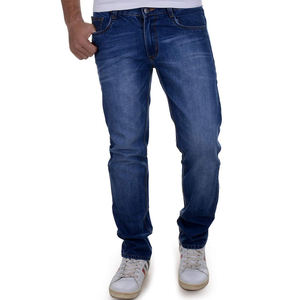 Jeans formels pour hommes de couleur unie ultime. Pantalon en denim 100% coton, lavé, respirant, coupe droite, vente en gros, qualité OEM, export - Product Image 1