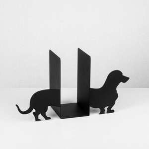 Sujetalibros de hierro modernos, diseño minimalista, base fuerte y estable, ideal para decoración de estanterías de estudio contemporáneo - Product Image 2