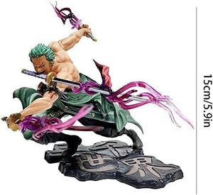 Figura de Acción de Zoro, Anime, 7 Pulgadas, PVC, Modelo Coleccionable, Juguete para Niños (Negro) - Product Image 1