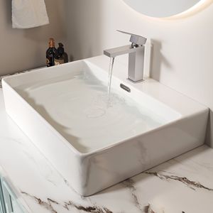 Bothwa Home 7.11\" Single Handle Bathroom Sink Faucet CUPC Certified Brushed <b>Nickel</b> Finish Bath & Shower Faucets - Product Image 2