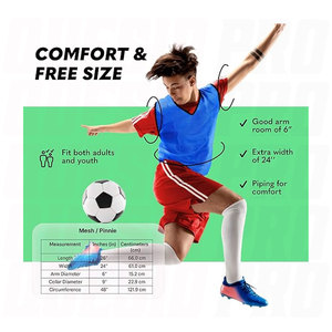 Pinnies Soccer Pennies Team Mesh Practice Jersey Teen Lightweight Breathable Scrimmage <b>Training</b> Vest Sports Football Basketball - Product Image 2