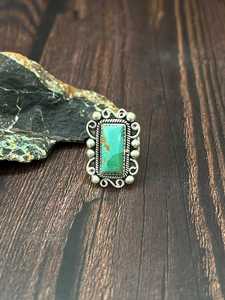 Natural Kingman Turquoise Adjustable <b>Ring</b> Handcrafted Sterling <b>Silver</b> Artisan Southwestern Jewelry <b>Statement</b> Band - Product Image 2