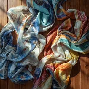 <b>Silk</b> Digital Print <b>Scarf</b> Elegant Fashion Accessory with OEM ODM Customization - Product Image 3