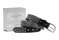 Ceinture en cuir véritable gaufré croco personnalisée avec clous, boucle sur mesure, marque privée, OEM, vente en gros, style punk urbain