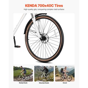 Bicicleta Híbrida Ligera con Cuadro de Aluminio, Ruedas 700c, Bicicleta Urbana para Hombres y Mujeres Adultos - Product Image 5